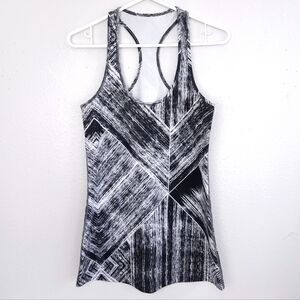 LULULEMON Cool Racerback Tank Heat Wave White Black Size 8